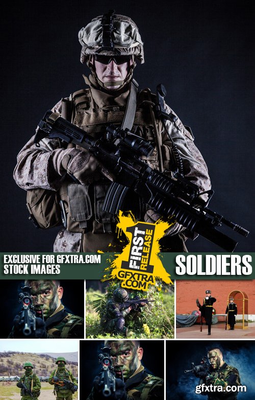 Stock Photos - Soldiers, 25xJPG