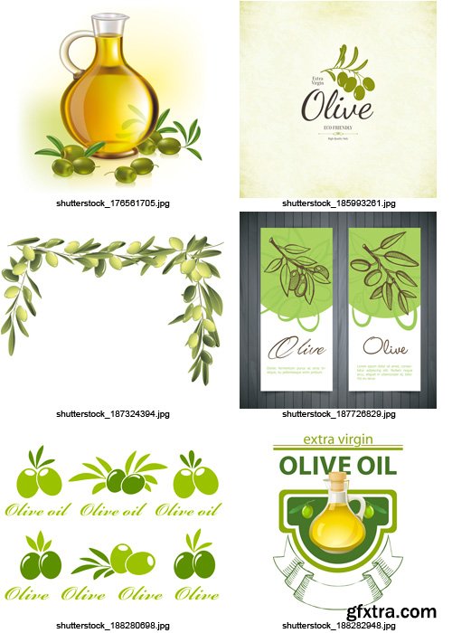 Amazing SS - Collections of Olive Elements 8, 25xEPS