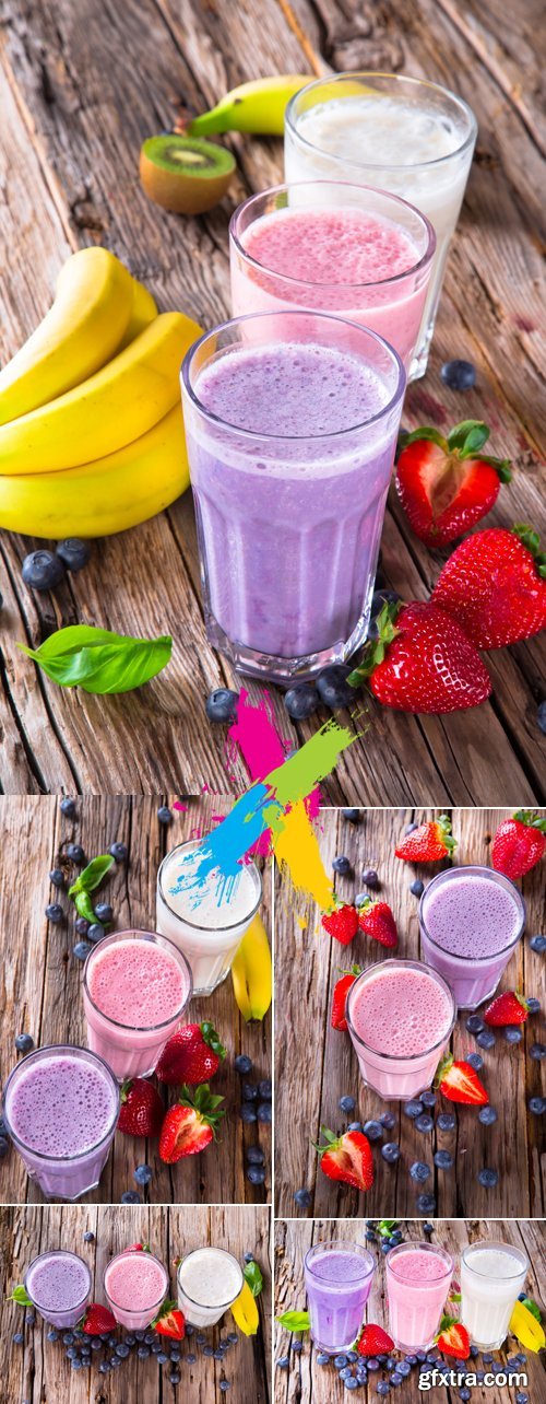 Stock Photo - Fresh Fruit Cocktails