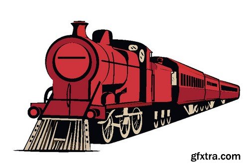 Stock Vectors - Train, 25xEPS