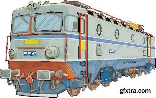 Stock Vectors - Train, 25xEPS