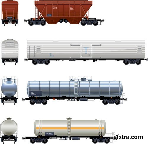 Stock Vectors - Train, 25xEPS