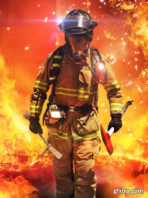 Stock Photos - Firefighter 2, 25xJPG