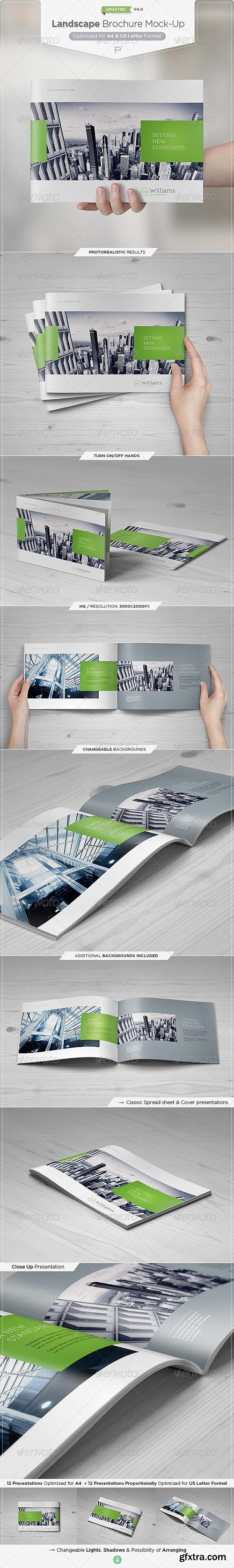 GraphicRiver - Landscape Brochure Mock-Up Set