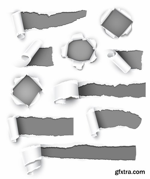 Paper Elements in vector - 17 Eps - 4 Ai - 4 Svg