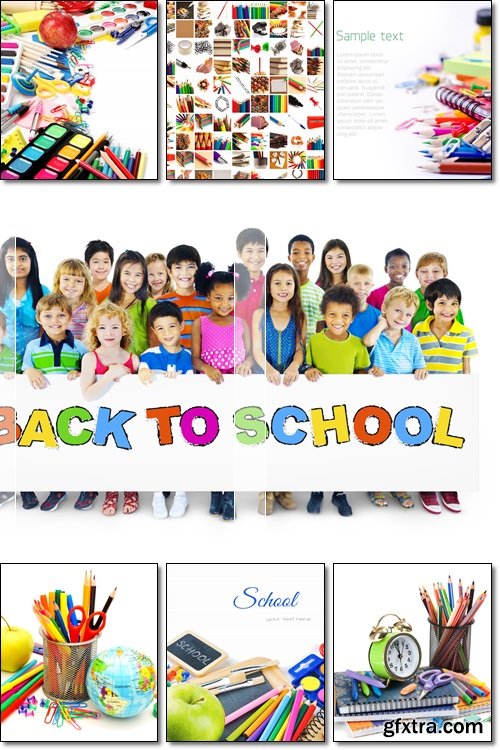 Back to school rush to schoolchildren - Stock photo