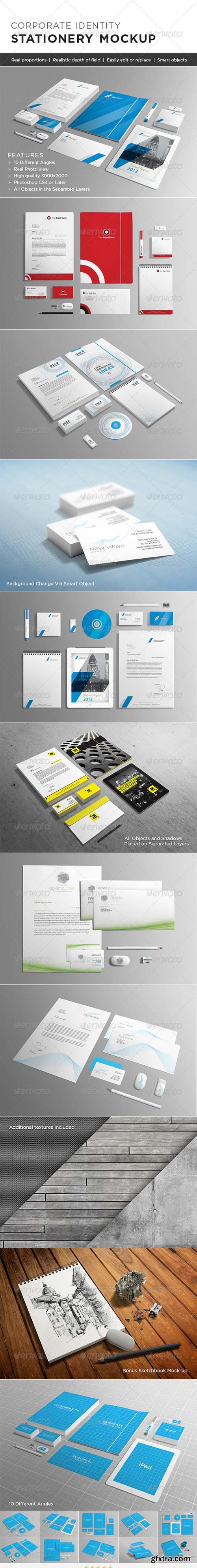 GraphicRiver - Photorealistic Stationery Mock-up