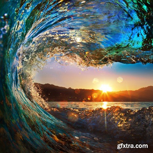 Stock Photos - Big wave of the sea, 25xJPG