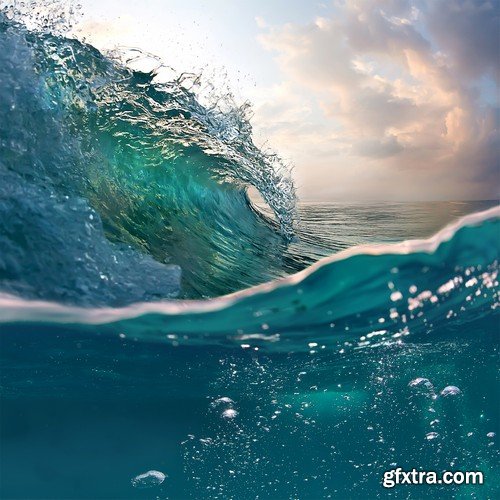 Stock Photos - Big wave of the sea, 25xJPG