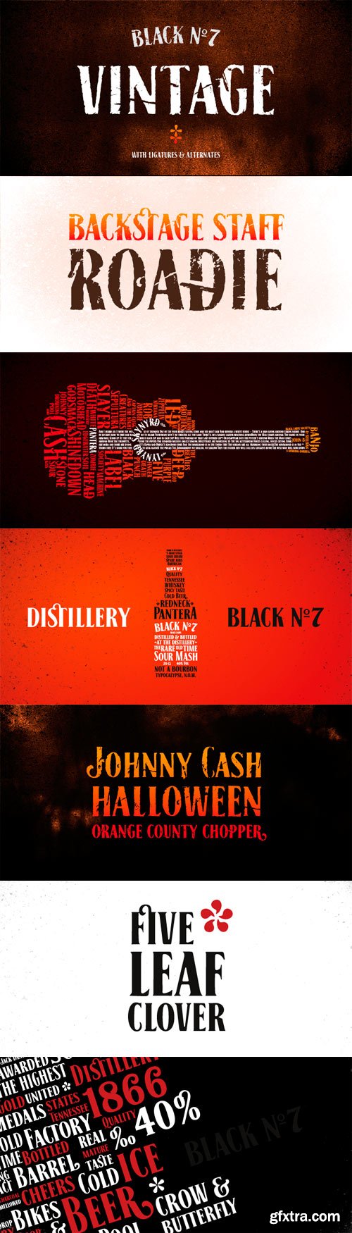 Black No.7 Font Family - 2 Fonts for $30