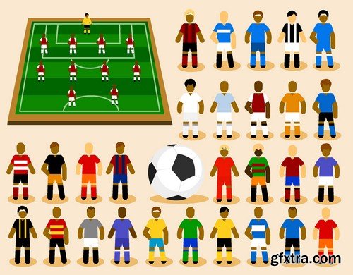 Stock Vectors - Football, soccer 4, 47xEPS