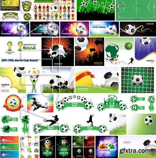 Stock Vectors - Football, soccer 4, 47xEPS