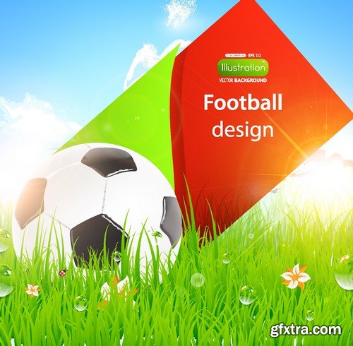 Stock Vectors - Football, soccer 3, 45xEPS