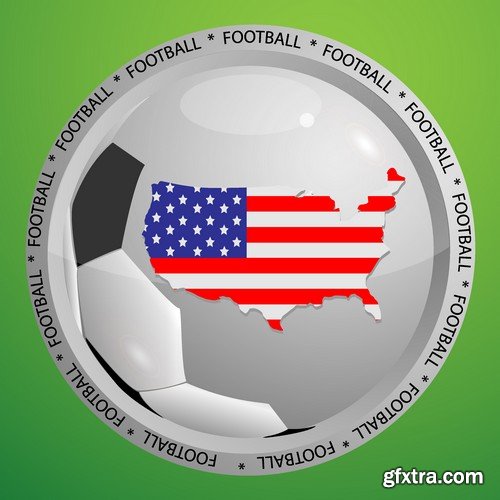 Stock Vectors - Football, soccer 3, 45xEPS