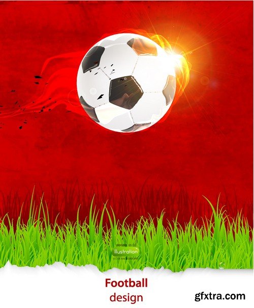 Stock Vectors - Football, soccer 3, 45xEPS