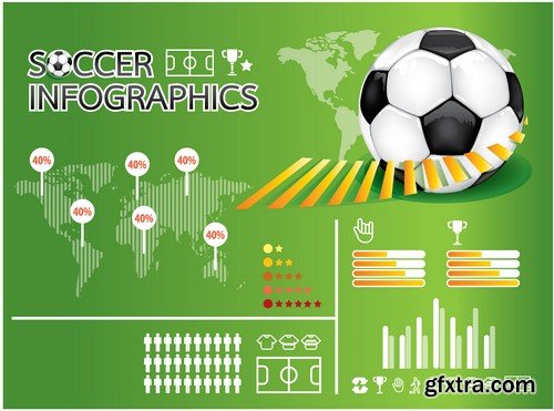 Stock Vectors - Football, soccer 3, 45xEPS