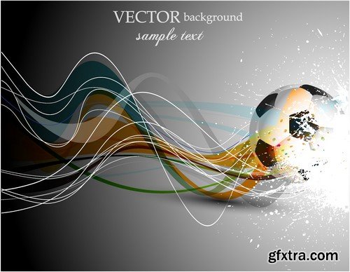 Stock Vectors - Football, soccer 3, 45xEPS