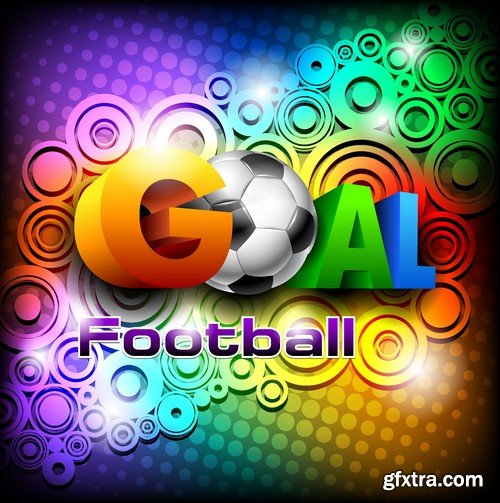 Stock Vectors - Football, soccer 5, 40xEPS