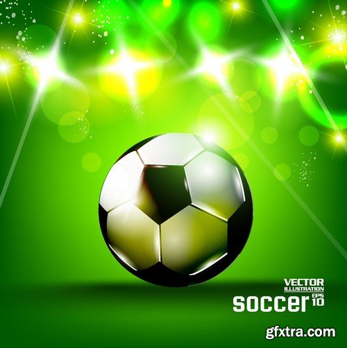 Stock Vectors - Football, soccer 5, 40xEPS