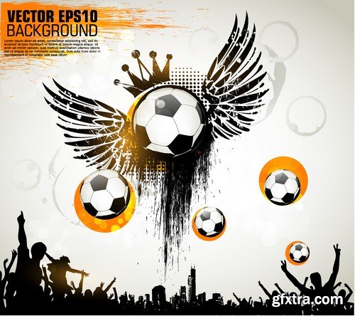 Stock Vectors - Football, soccer 5, 40xEPS