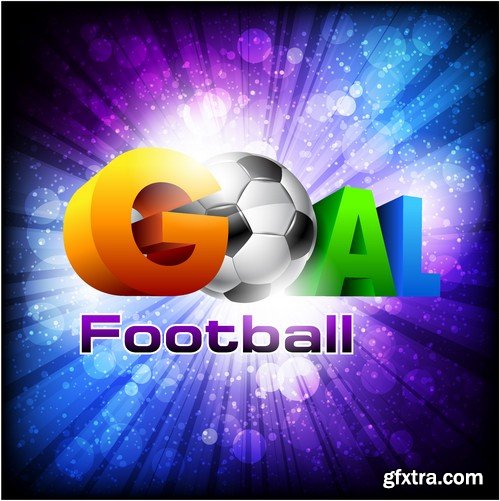 Stock Vectors - Football, soccer 5, 40xEPS