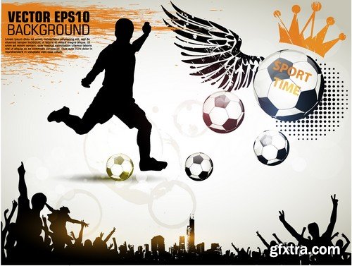 Stock Vectors - Football, soccer 5, 40xEPS