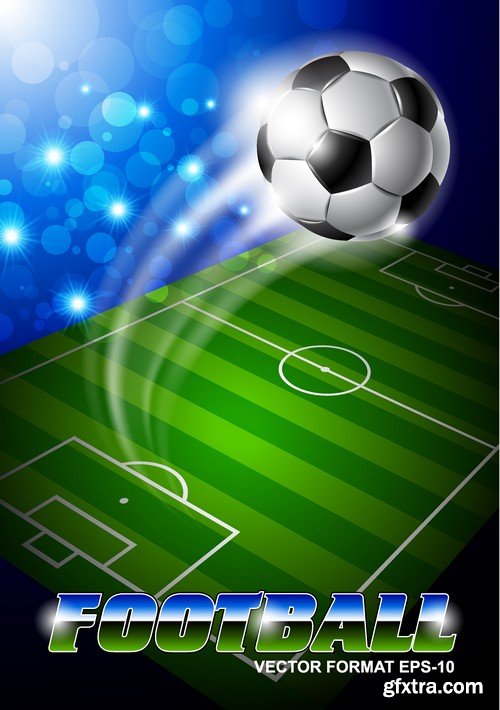 Stock Vectors - Football, soccer 5, 40xEPS