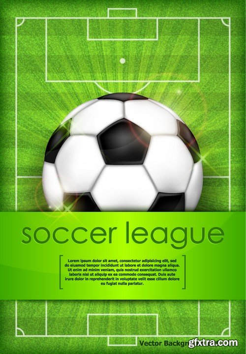 Stock Vectors - Football, soccer 5, 40xEPS