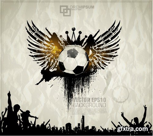 Stock Vectors - Football, soccer 5, 40xEPS