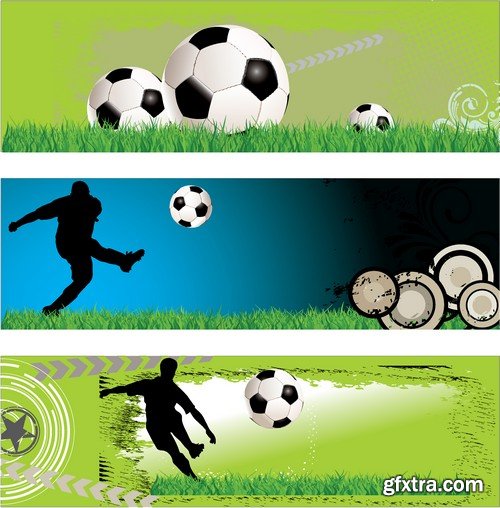 Stock Vectors - Football, soccer 5, 40xEPS