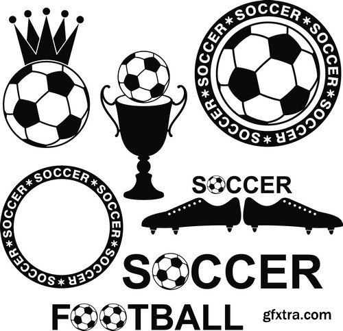 Stock Vectors - Football, soccer 5, 40xEPS