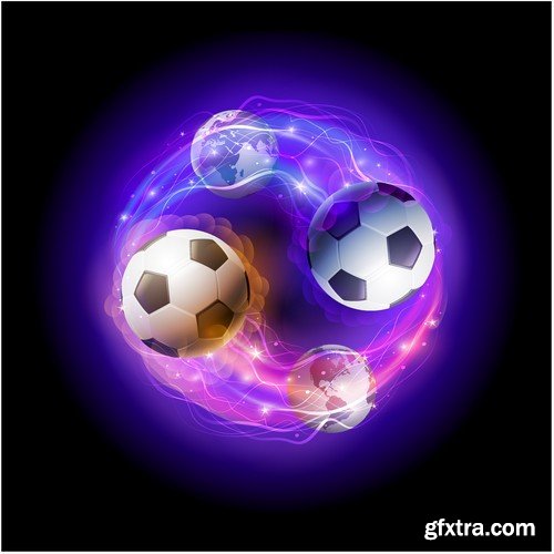 Stock Vectors - Football, soccer 5, 40xEPS