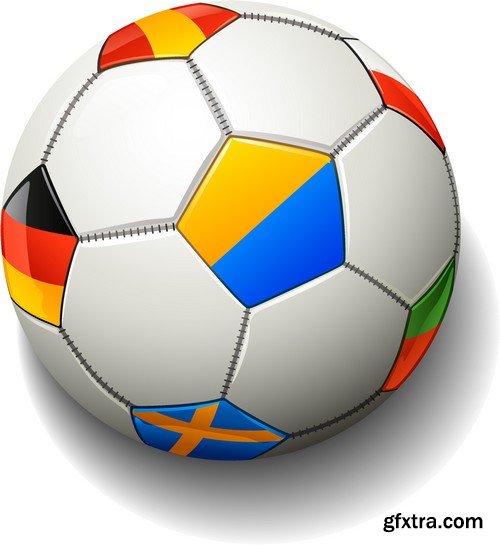 Stock Vectors - Football, soccer 5, 40xEPS