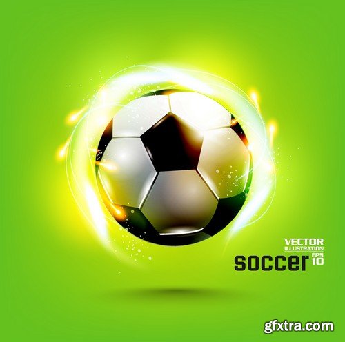 Stock Vectors - Football, soccer 5, 40xEPS