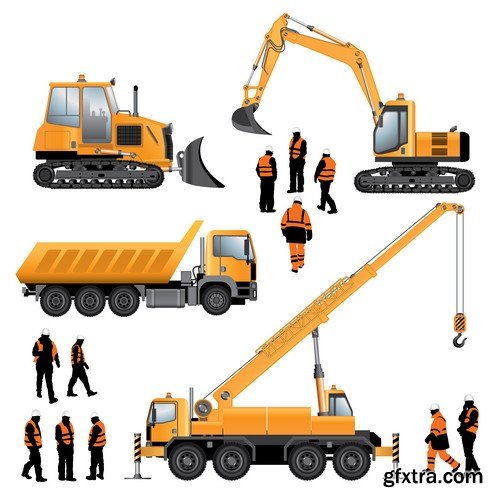 Stock Vectors - Construction Worker, 25xEPS