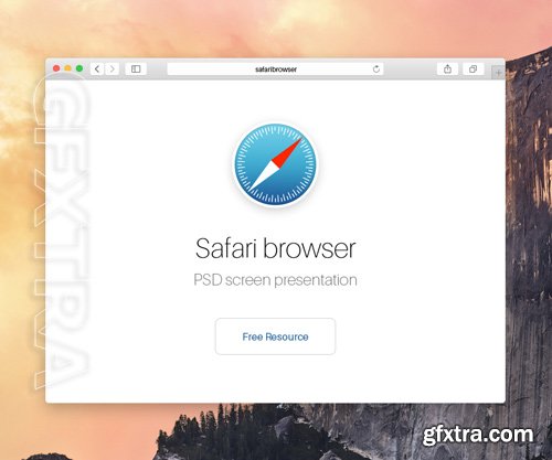 Safari Yosemite Browser Mockup