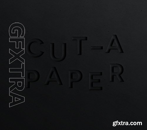 Dark Paper Cut Text Effect