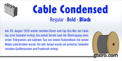 Cable Condensed Std - 3 Fonts for $81