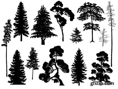 Stock Vectors - Tree 2, 25xEPS