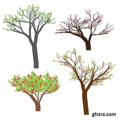 Stock Vectors - Tree 2, 25xEPS