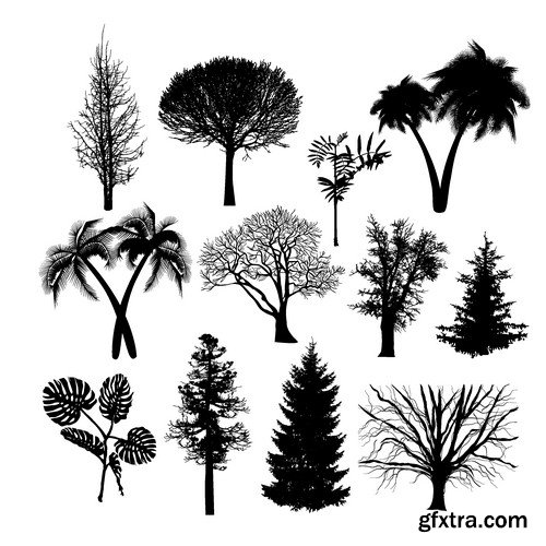 Stock Vectors - Tree 2, 25xEPS