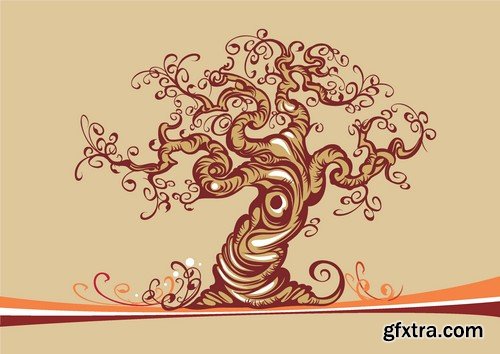 Stock Vectors - Tree 2, 25xEPS