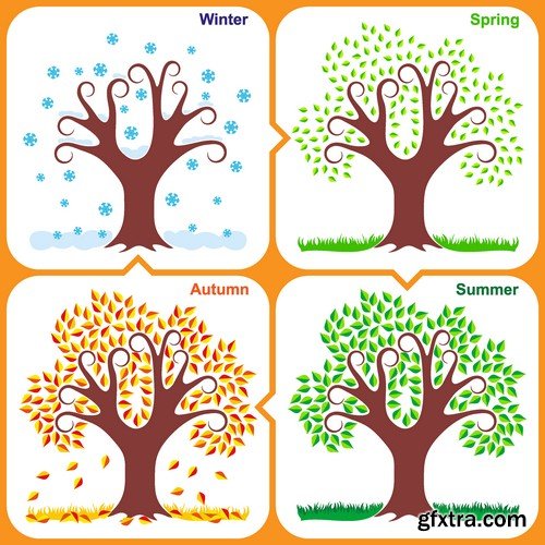 Stock Vectors - Tree 2, 25xEPS