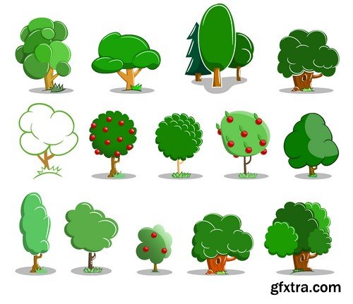 Stock Vectors - Tree 2, 25xEPS