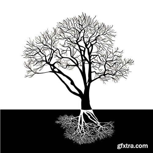 Stock Vectors - Tree 2, 25xEPS