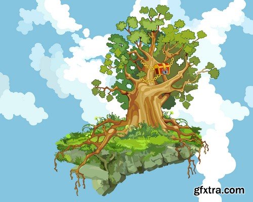 Stock Vectors - Tree 2, 25xEPS