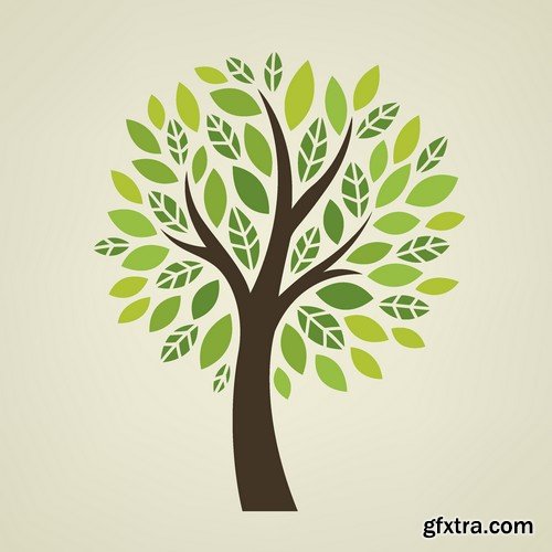 Stock Vectors - Tree 2, 25xEPS