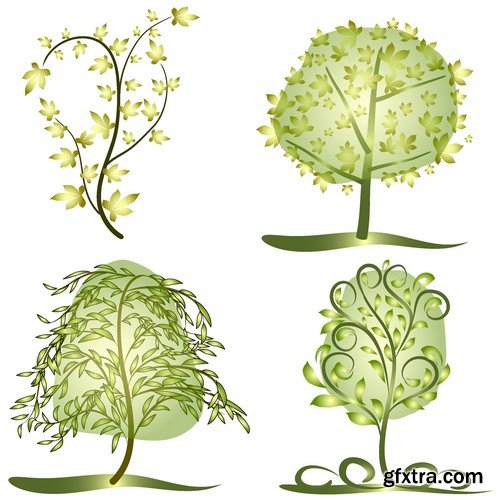 Stock Vectors - Tree 2, 25xEPS