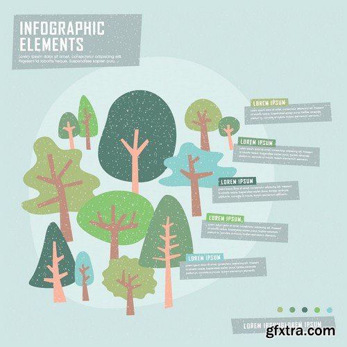 Stock Vectors - Tree 2, 25xEPS