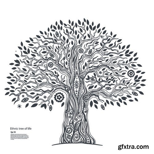 Stock Vectors - Tree 2, 25xEPS